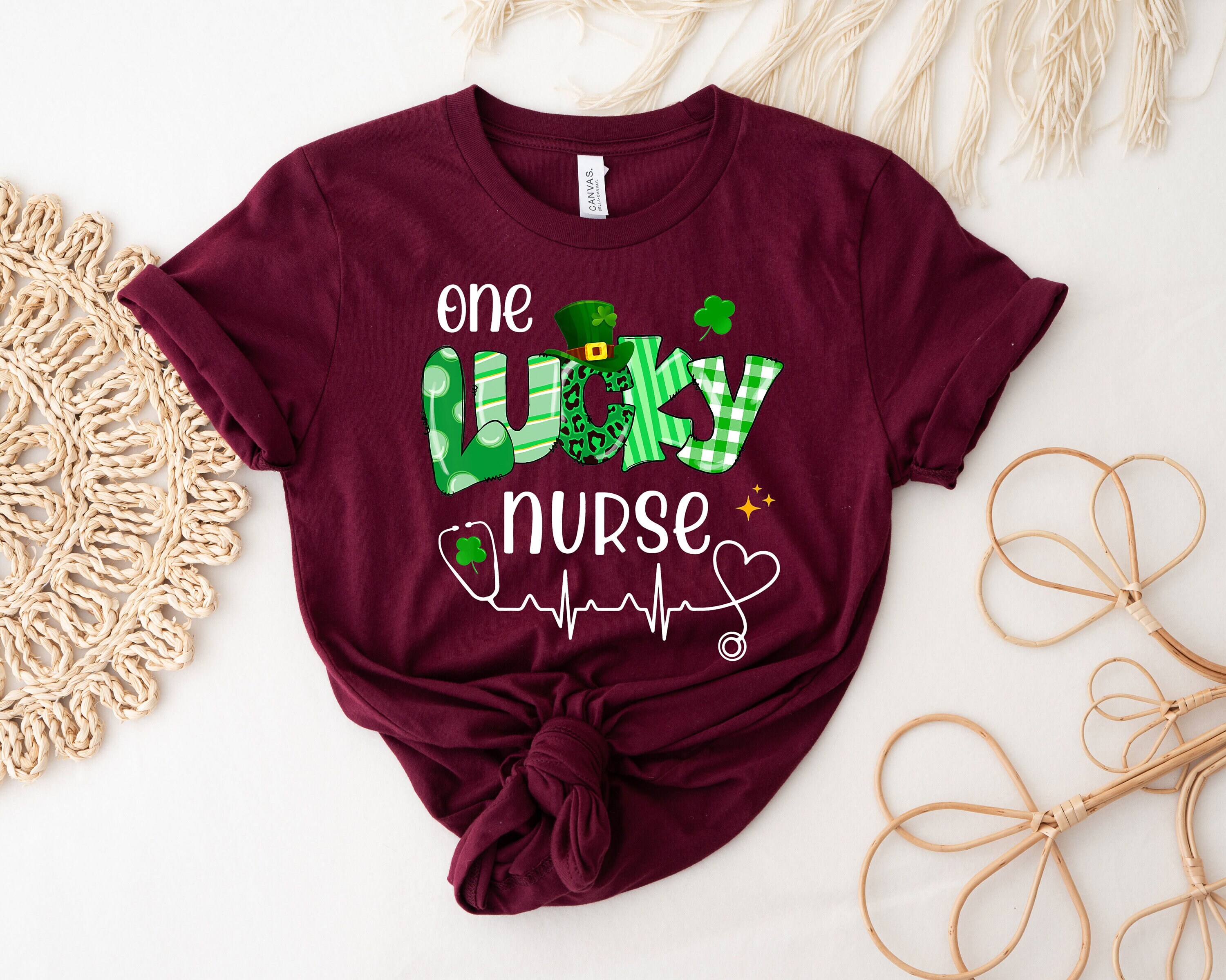 Discover One Lucky Nurse Shirt, St Patrick's Day Shirt, Nurse Shirt, Drinking Shirt