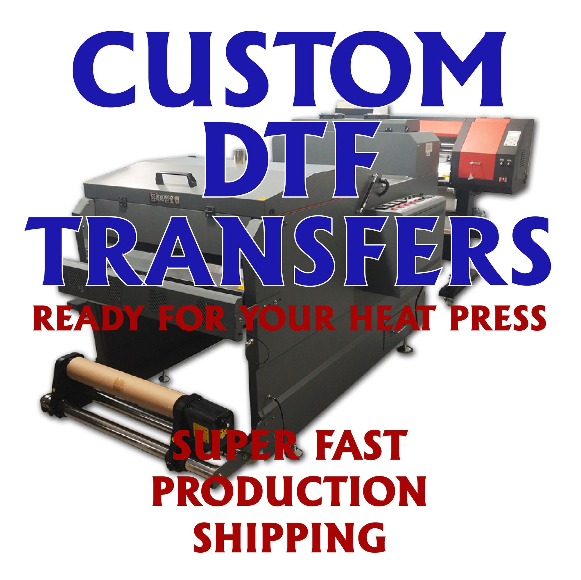 CUSTOM PRINT YOUR OWN DESIGN Ready To Press Sublimation and DTF Transf –  Outta Control Designs