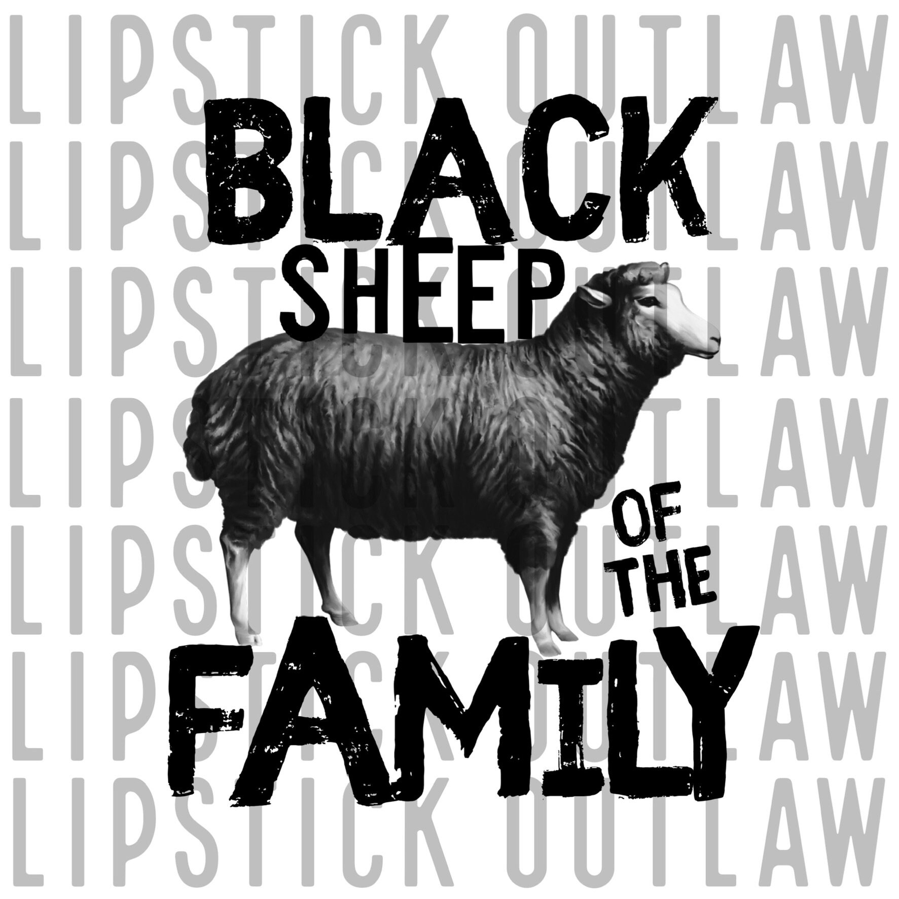 Schwarzes Schaf der Familie png Schafe png pngs digitale Etsy