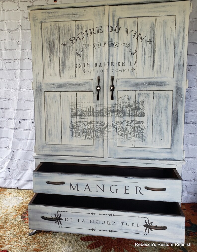 Custom Armoire Coffee Bar Beverage Bar Wine bar Rustic Etsy