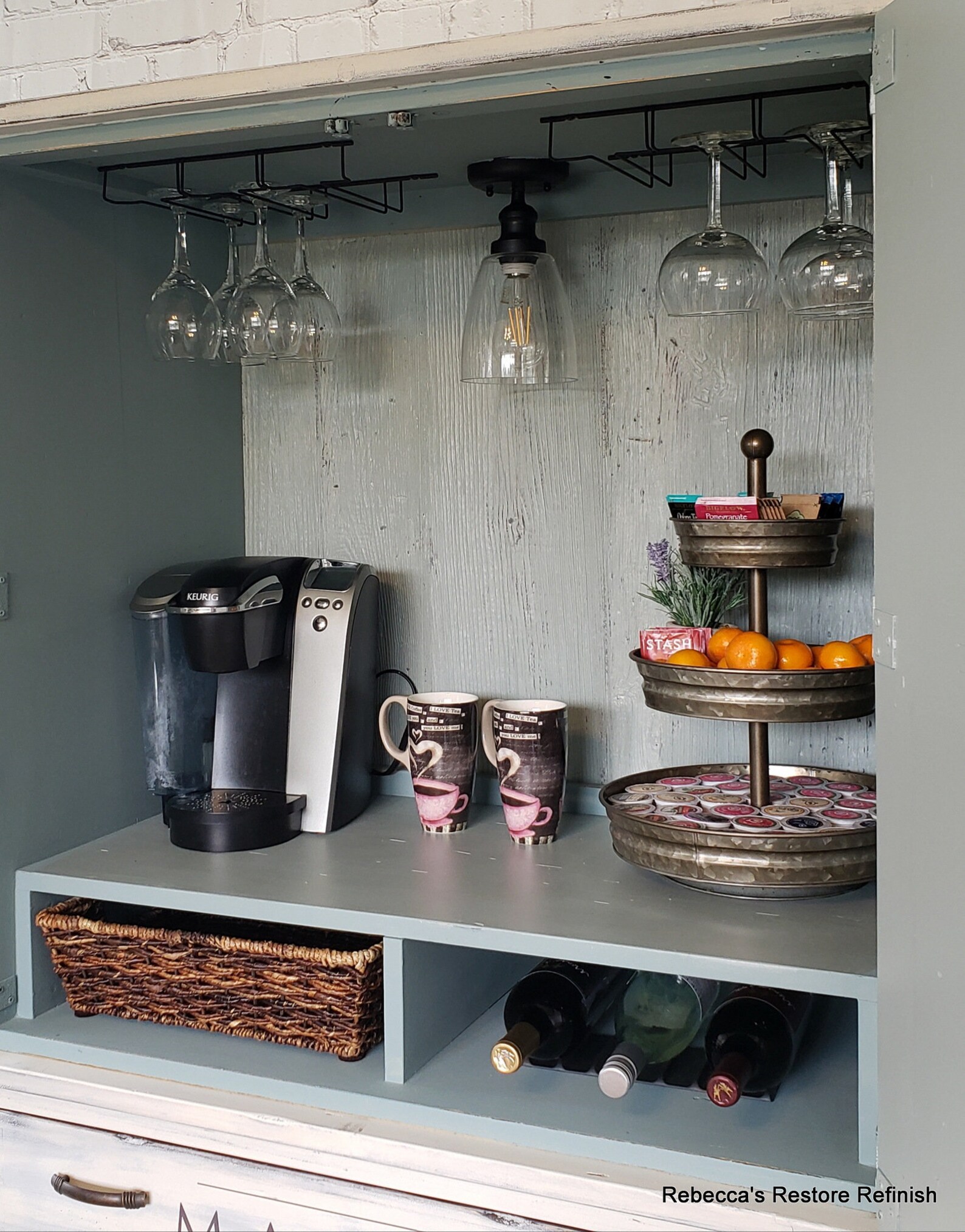 Custom Armoire Coffee Bar Beverage Bar Wine bar Rustic Etsy