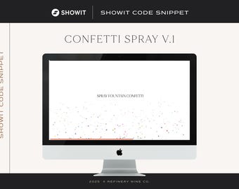 Konfetti Spray Effekte – Showit Website Code Snippets