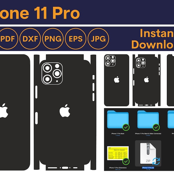 iPhone 11 Pro Skin - iPhone 11 Pro Template - iPhone 11 Pro SVG Template - iPhone 11 Pro SVG