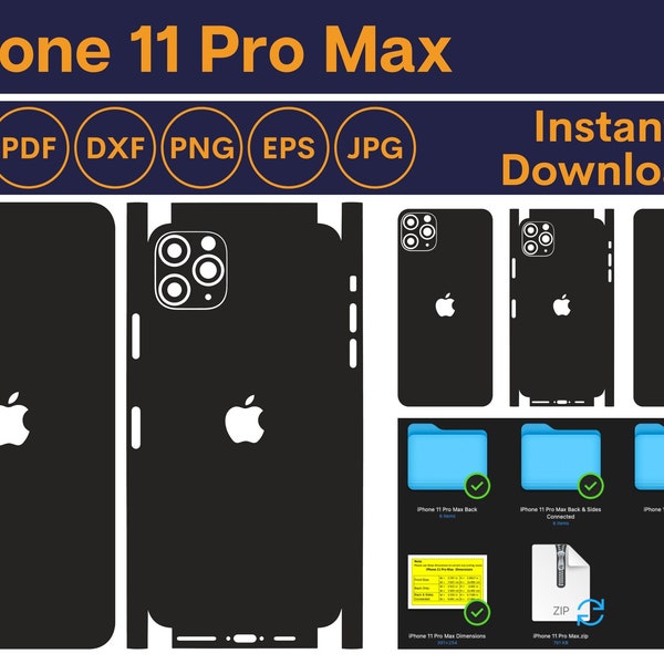 iPhone 11 Pro Max Skin SVG - iPhone 11 Pro Max Skin - Modèle iPhone 11 Pro Max - Modèle de peau iPhone 11 Pro Max