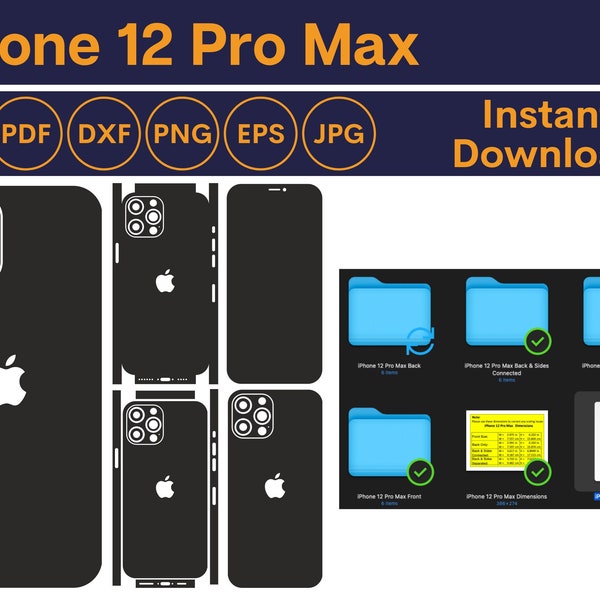 iPhone 12 Pro Max Skin SVG - iPhone 12 Pro Max Skin - iPhone 12 Pro Max Template - iPhone 12 Pro Max Skin Template