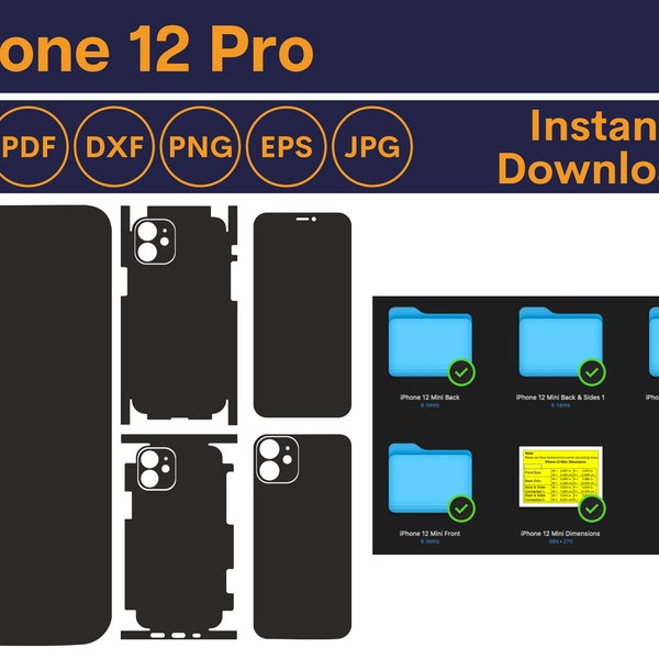 iPhone 12 Pro Skin - iPhone 12 Pro Template - iPhone 12 Pro Skin Template - iPhone 12 Pro Skin SVG