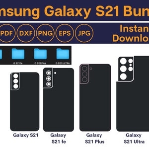 Samsung Galaxy S21 Templates Bundle - Galaxy S21, S21 Plus, S21 Ultra Skin Templates - Galaxy S21 SVG Files Bundle
