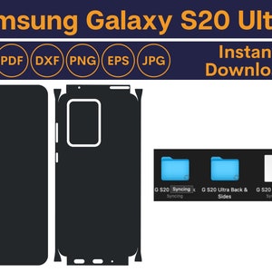 Samsung Galaxy S20 Ultra skin cut template vector, Samsung skin svg cut file, Phone skins, Silhouette, Vinyl File, printable, cricut