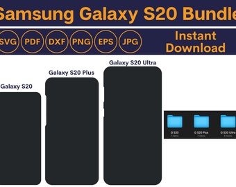 Samsung Galaxy S20 Templates Bundle - Galaxy S20, S20 Plus, S20 Ultra Skin Templates - Galaxy S20 SVG Files Bundle