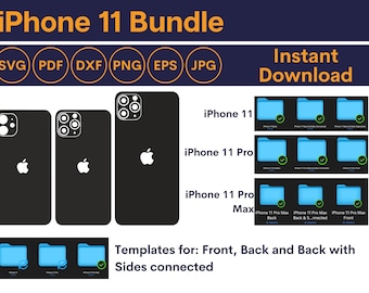 iPhone 11 Templates Bundle - iPhone 11, 11 Pro, 11 Pro Max Skin Templates - iPhone 11 SVG Files Bundle