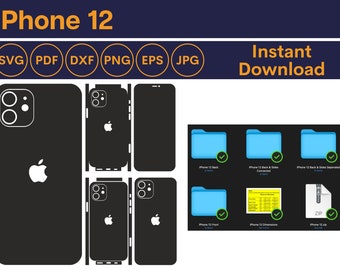 iPhone 12 Skin - Modèle iPhone 12 - Modèle Skin iPhone 12 - iPhone 12 Skin SVG