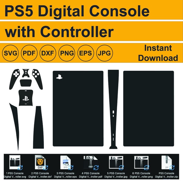 Ps5 Skin Template Etsy
