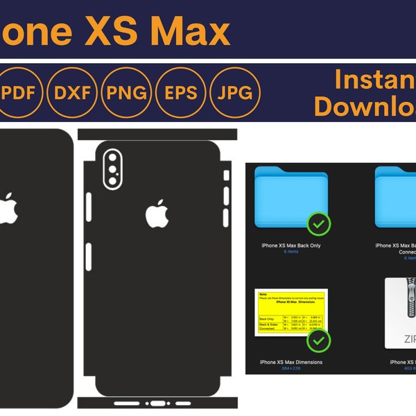 iPhone XS Max Skin - iPhone XS Max Template - iPhone Xs Max Skin Template - iPhone Xs Max Skin SVG