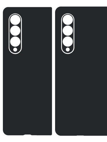 Samsung Galaxy Z Fold 3 Skin Cut Template Vector, Samsung