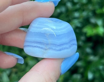 Blue Lace agate tumble