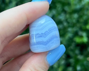 Blue Lace agate tumble
