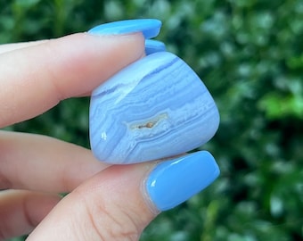 Blue Lace agate tumble