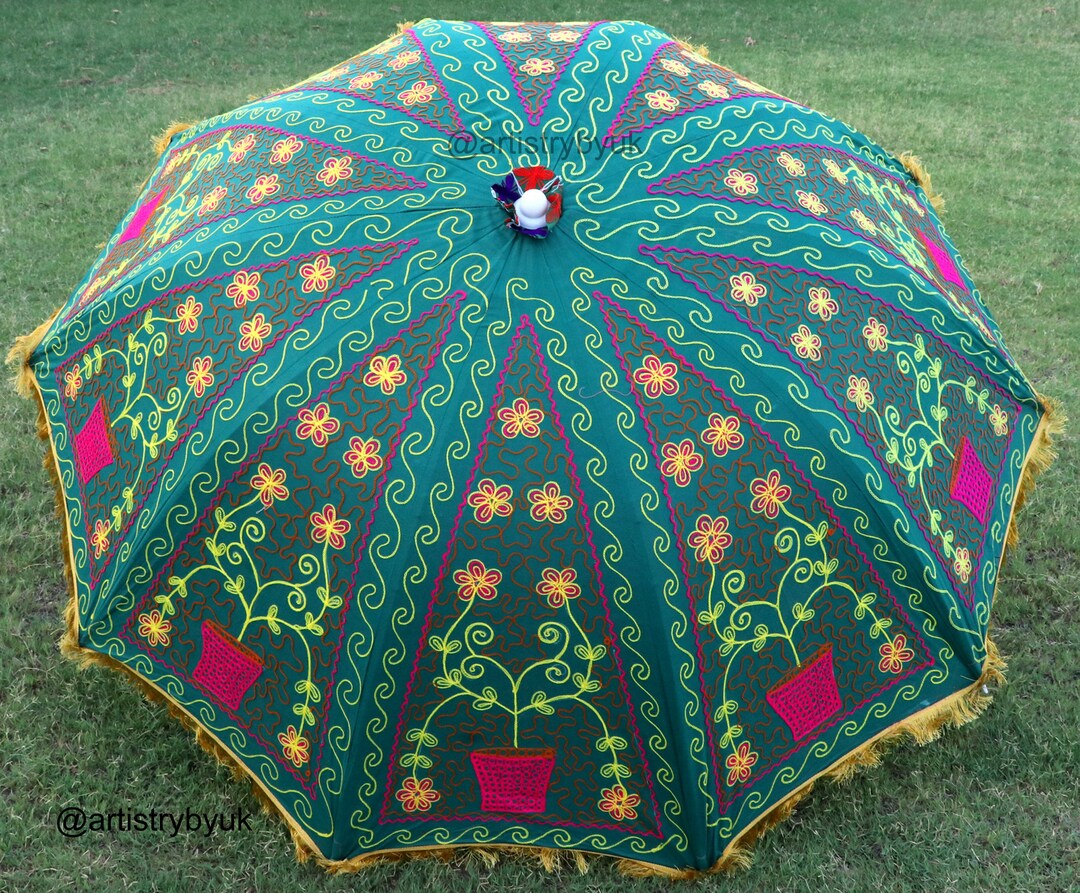 Decorative Big Garden Umbrella Parasol for Outdoor Garden,100 Cotton