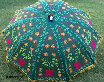 Decorative Big Garden Umbrella Parasol For Outdoor Garden,100% Cotton Patio Umbrella, Sun Shade Parasols,Formal Event/Birthday/Wedding/Party
