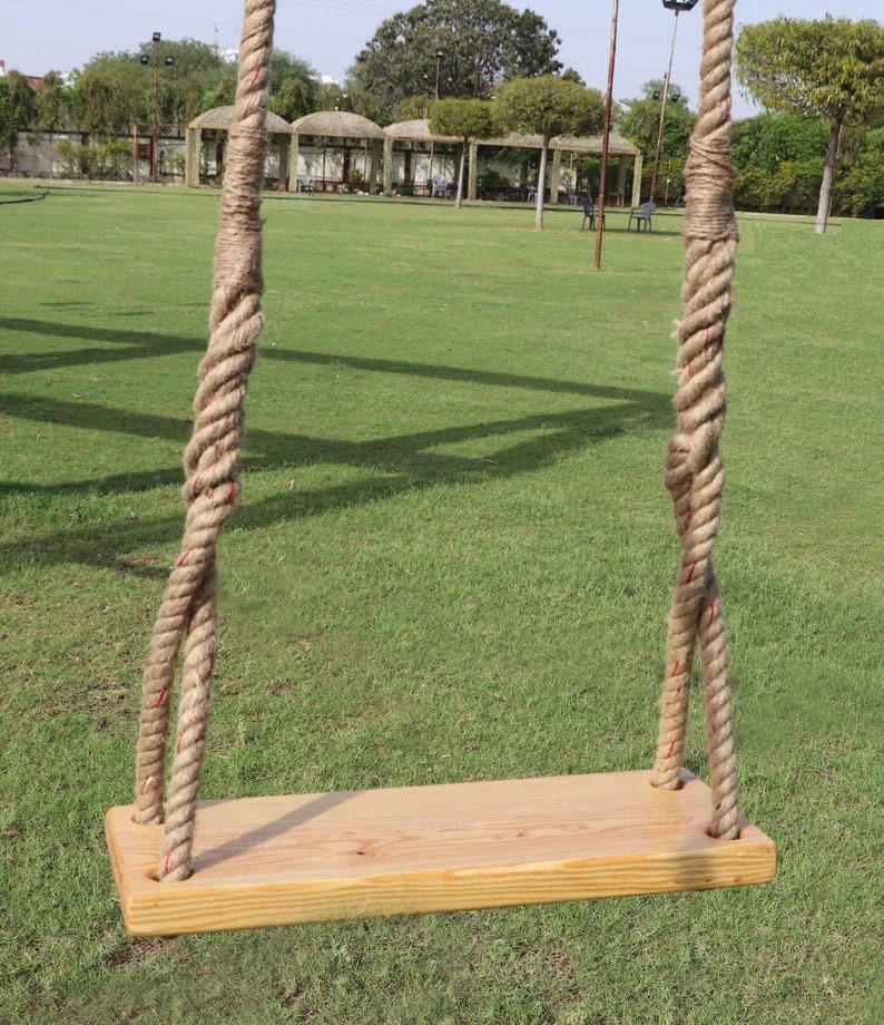 Rope Tree Swing for Garden Outdoor/indoor Wooden Swing Seat Kids