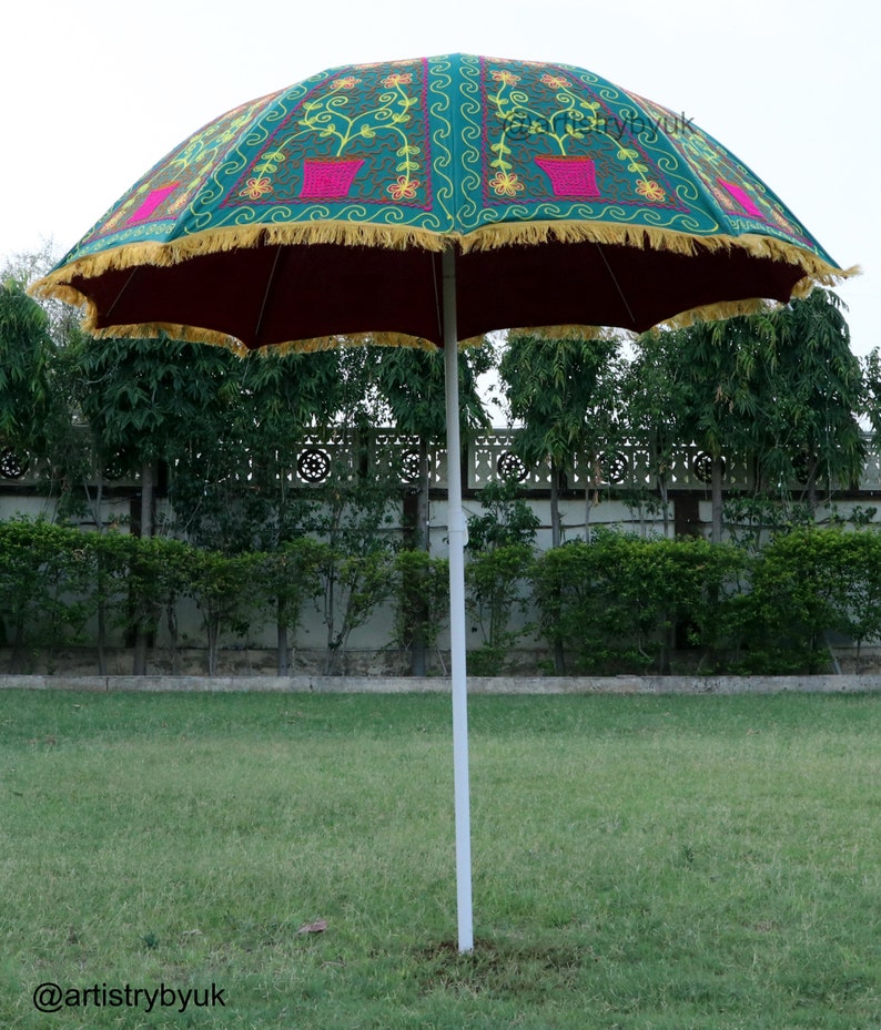 Decorative Big Garden Umbrella Parasol for Outdoor Garden,100 Cotton