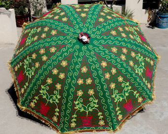 Decorative Big Garden Umbrella Parasol For Outdoor Garden,100% Cotton Patio Umbrella, Sun Shade Parasols,Formal Event/Birthday/Wedding/Party