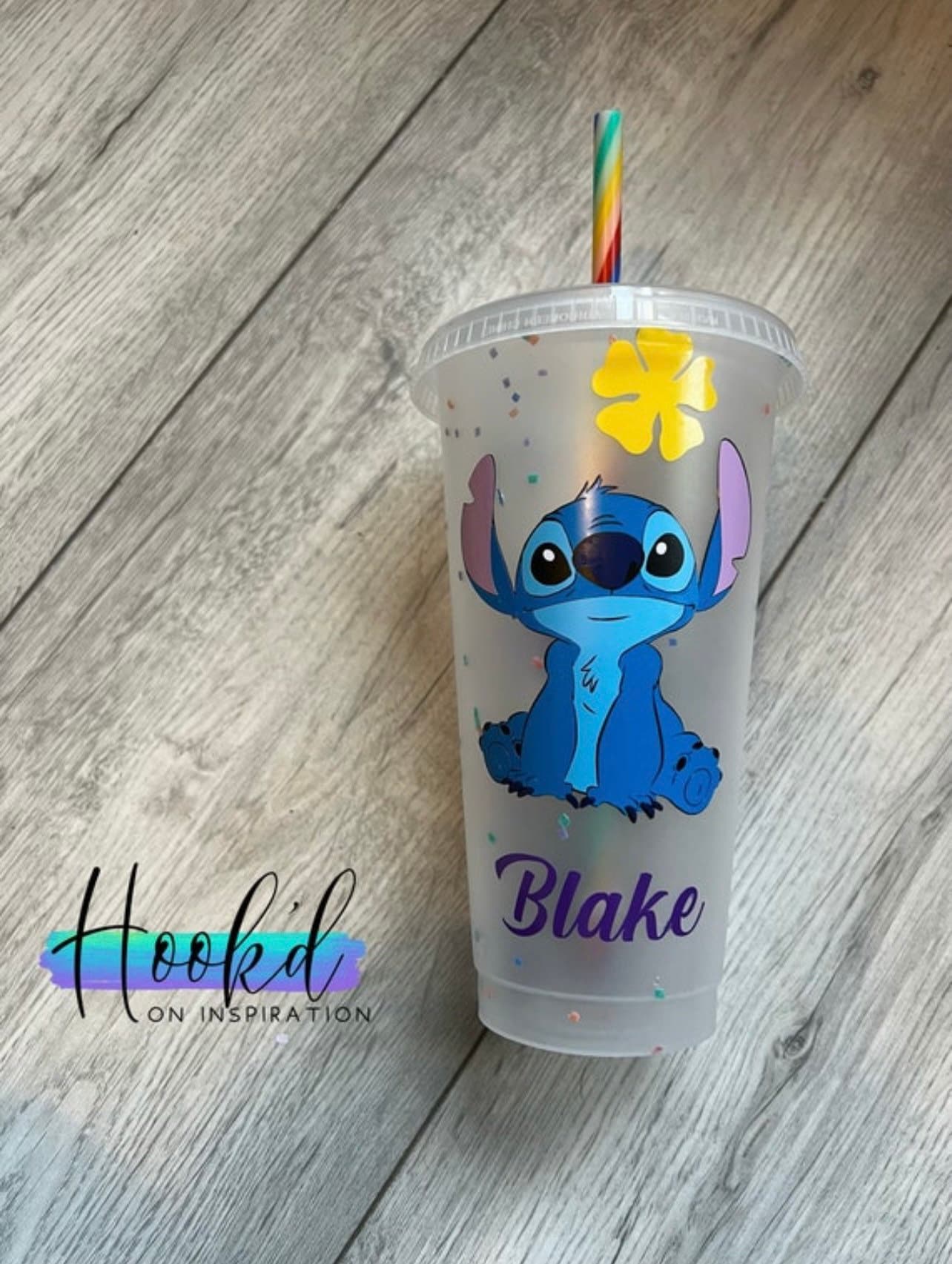 Disney Inspired Stitch 24oz Confetti/glitter Cup. Great Personalised Gift.  