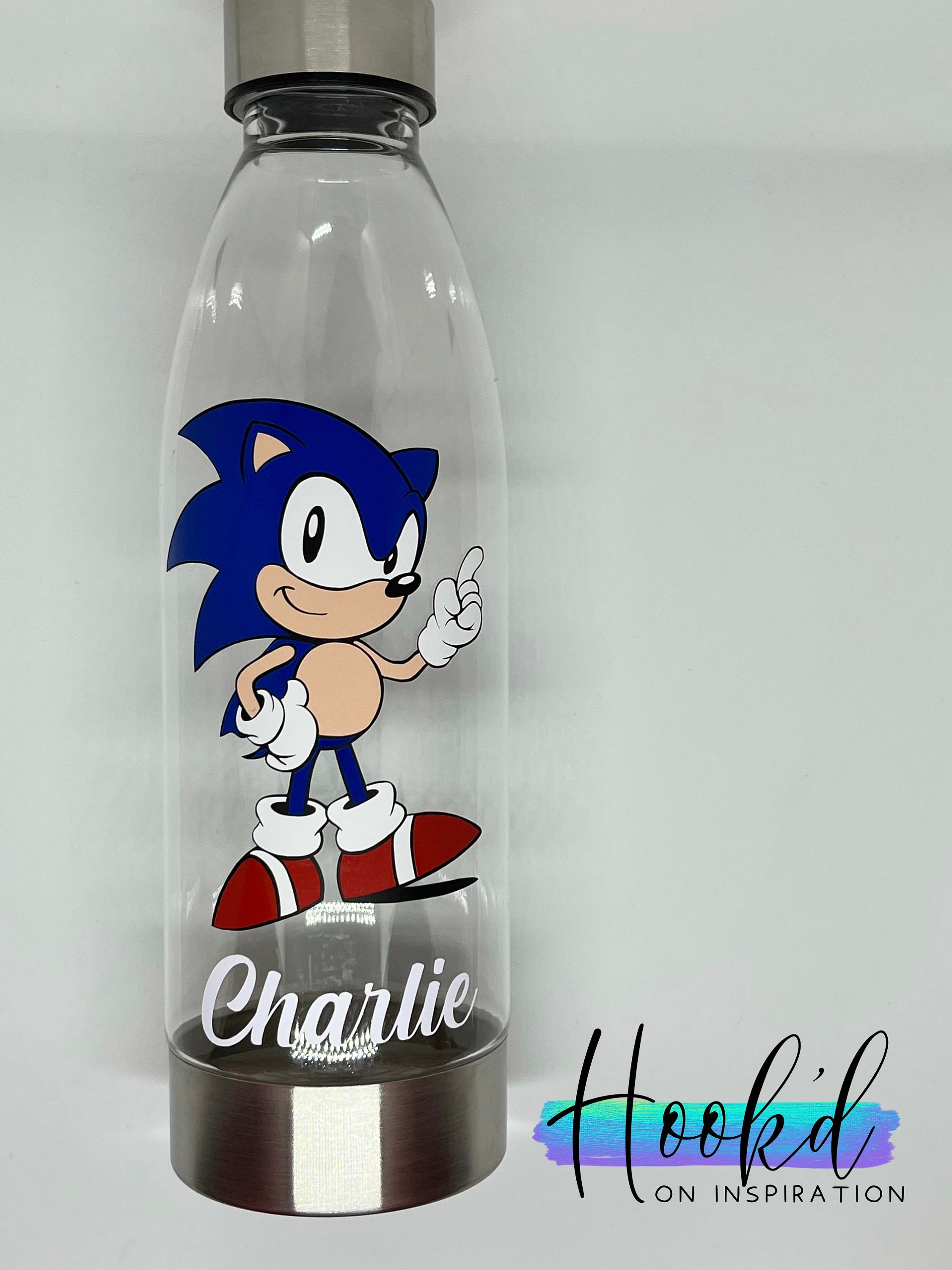 REDUCED Slightly Scratched Sonic the Hedgehog Inspired Water Bottle. Great  Idea for Kids Lunch Boxes. Can Be Personalised, Great Gift Idea. 