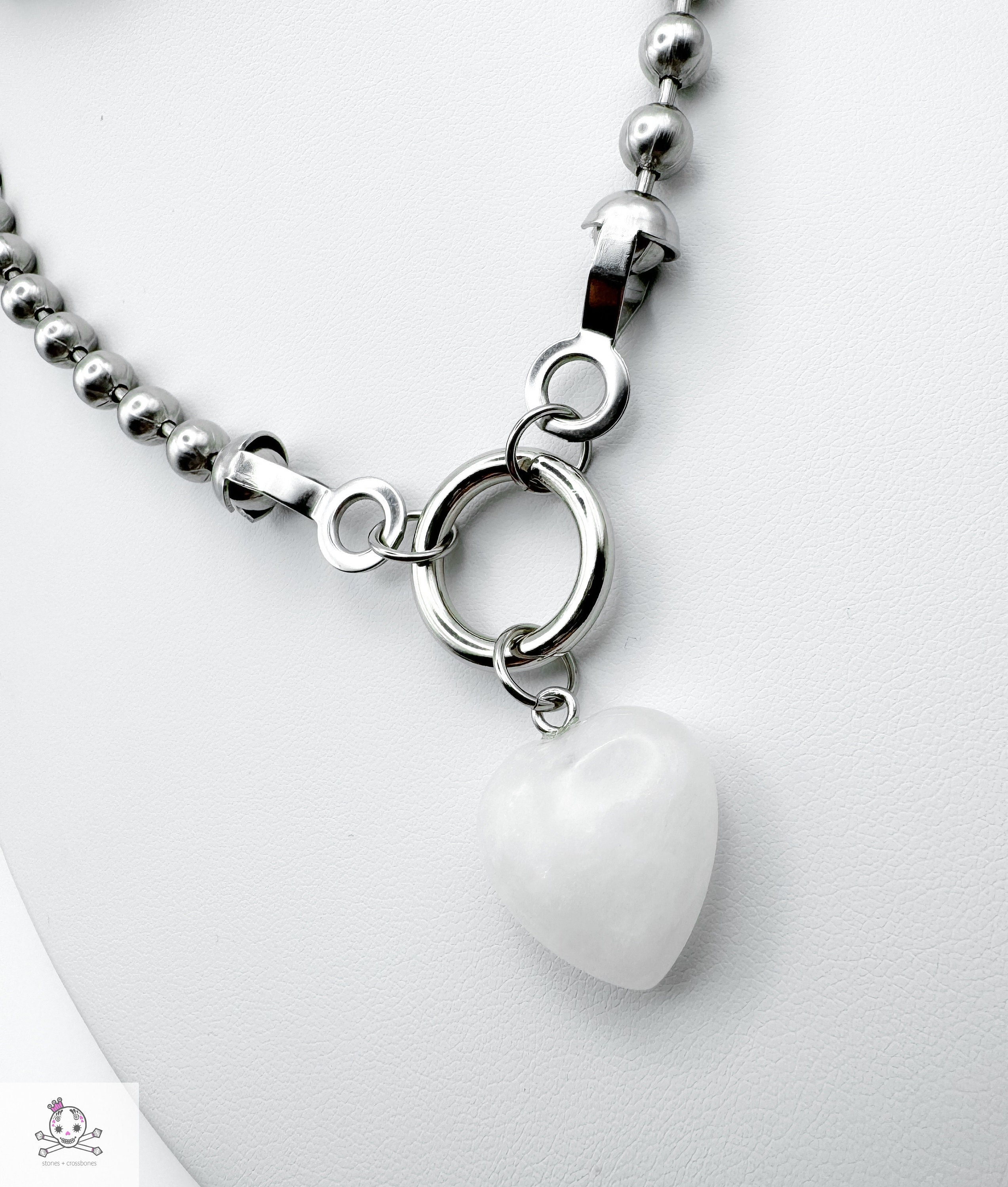 Collana a forma di cuore in cristallo con strass di nuovo stile