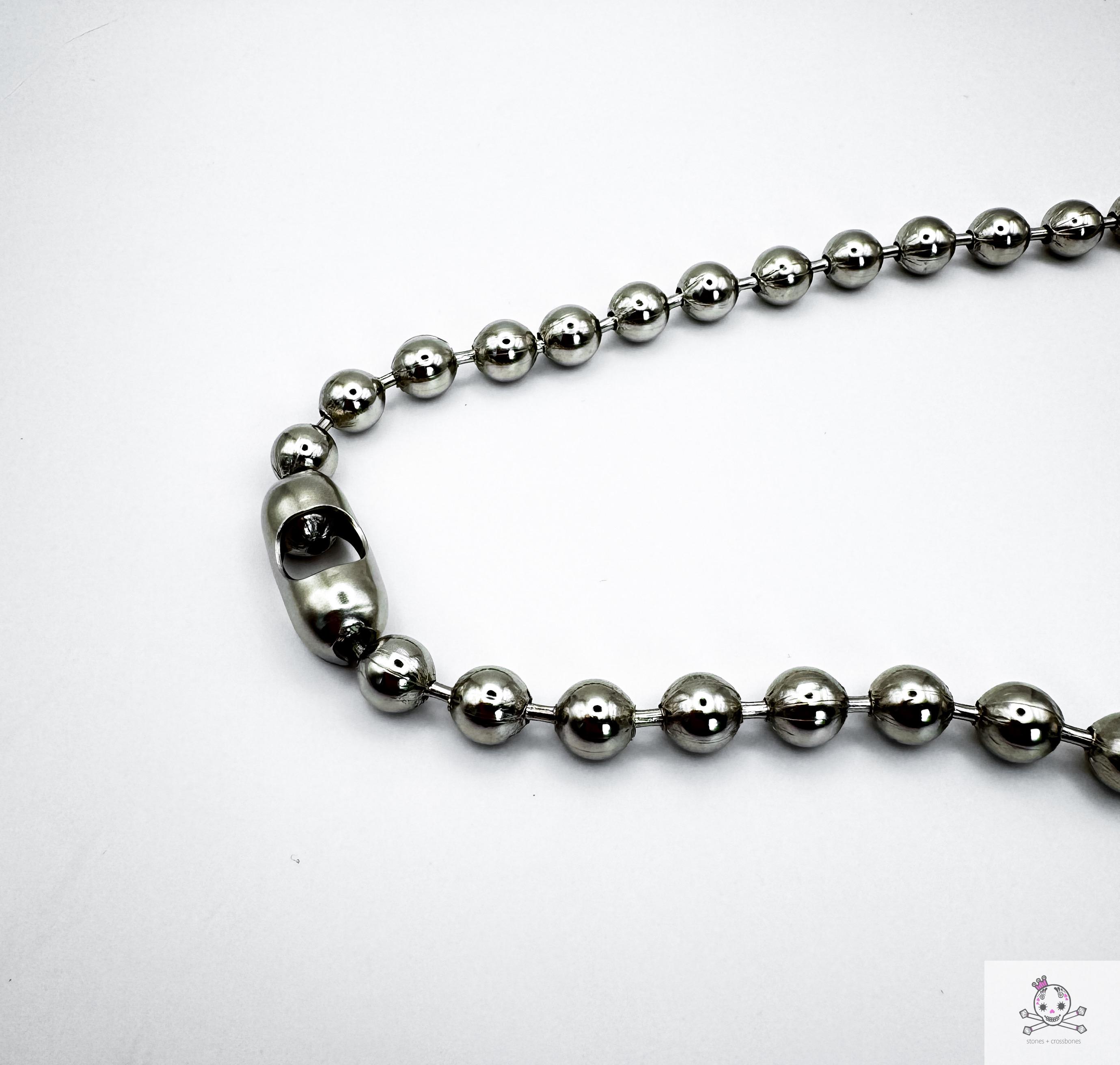 8mm Ball Chain Necklace: Punk Goth Skater 90s Y2K Choker - Etsy