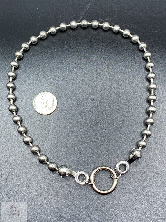 Punk Chain Choker | O Ring Choker | Ball Chain Necklace| 90s