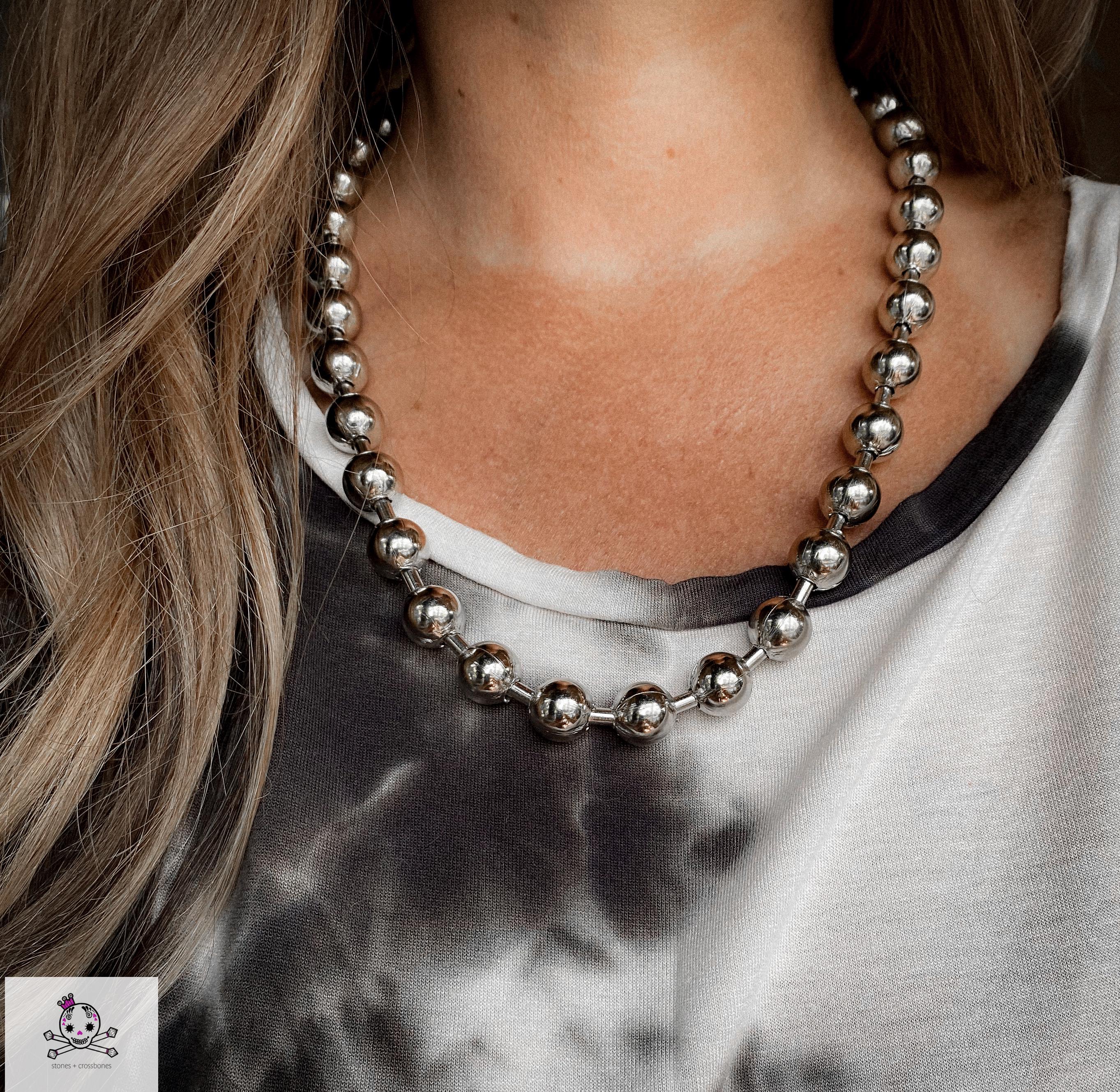 Large Ball Chain Necklace|punk Style|90's Style|y2k Style Large Ball Chain Necklace|punk Style|90's Style|y2k Style