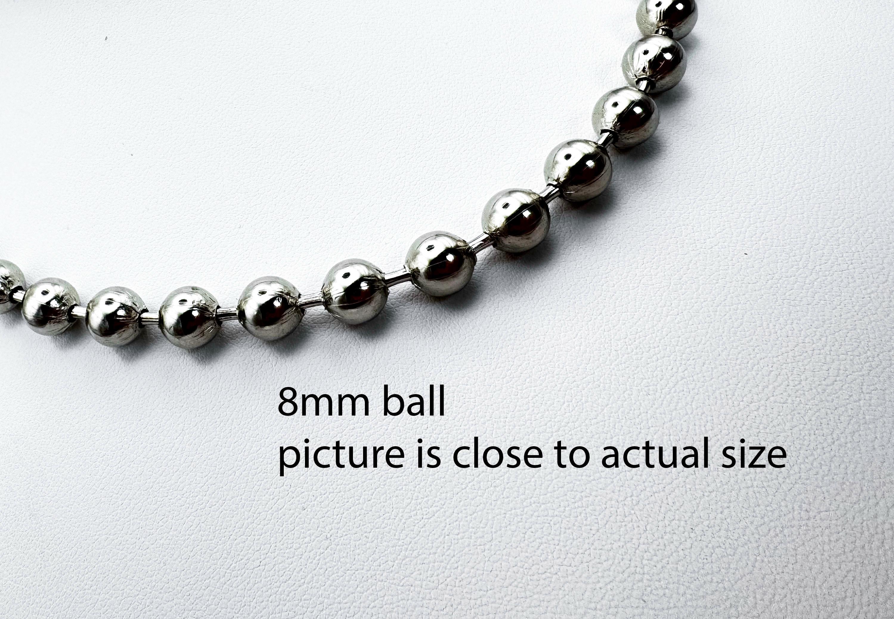 8mm Ball Chain Necklace: Punk Goth Skater 90s Y2K Choker - Etsy
