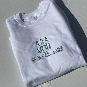 Green Beer Day Embroidered Crewneck: Cheers to the Tradition