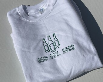 Green Beer Day Embroidered Crewneck: Cheers to the Tradition