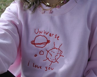 Universe, Ily embroidered crewneck