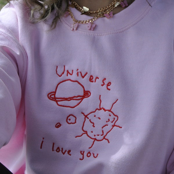 Universe, Ily embroidered crewneck