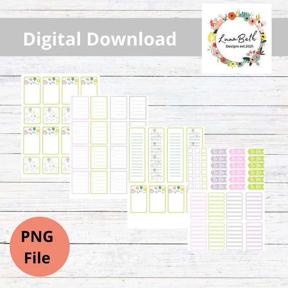 floral print pastel planner stickers happy planner png etsy