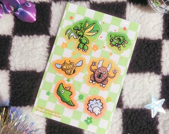 Hoja de calcomanías de Bug Catcher - Pokémon - Pokémon RBY - Pokémon Rojo - Pokémon Azul - Hoja de calcomanías - Calcomanía de vinilo