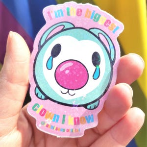 Clown Häschen Glitzer Sticker - Pride 2025