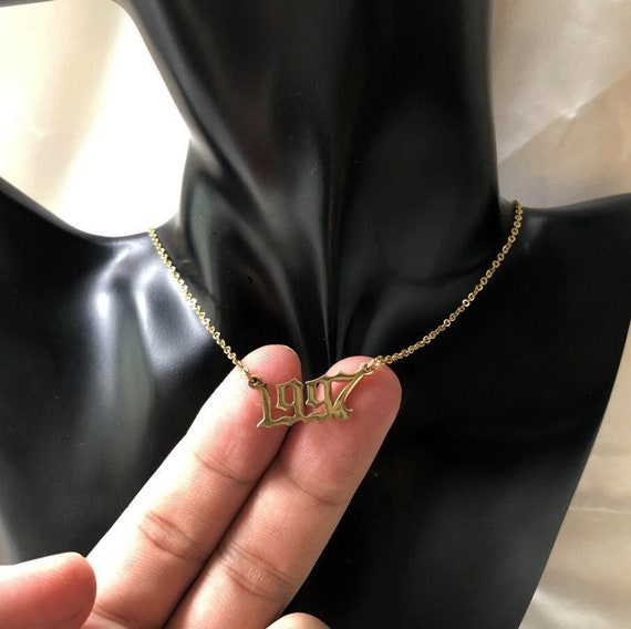 Gold 1997 Birth Year Necklacenecklace 