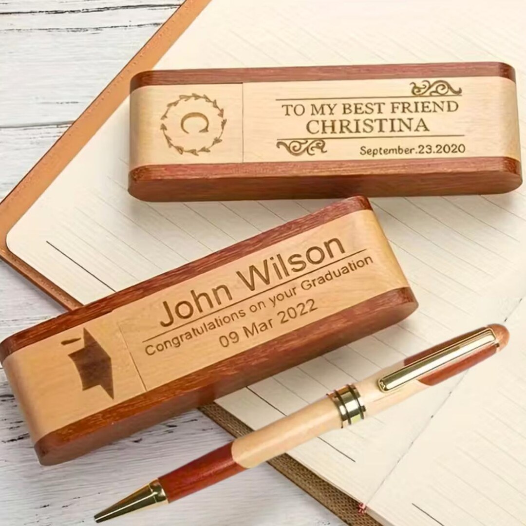 Custom Wood Pen Set Personalised Wooden Pen| Personalised Gift ...