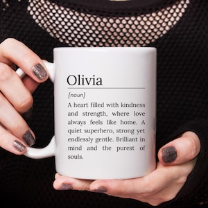 Personalised Name Definition Mug |  Gift Idea Presents For Mum Dad Birthday Christmas Gift |  Custom Coffee Mug | Personalised Gift | Coffee