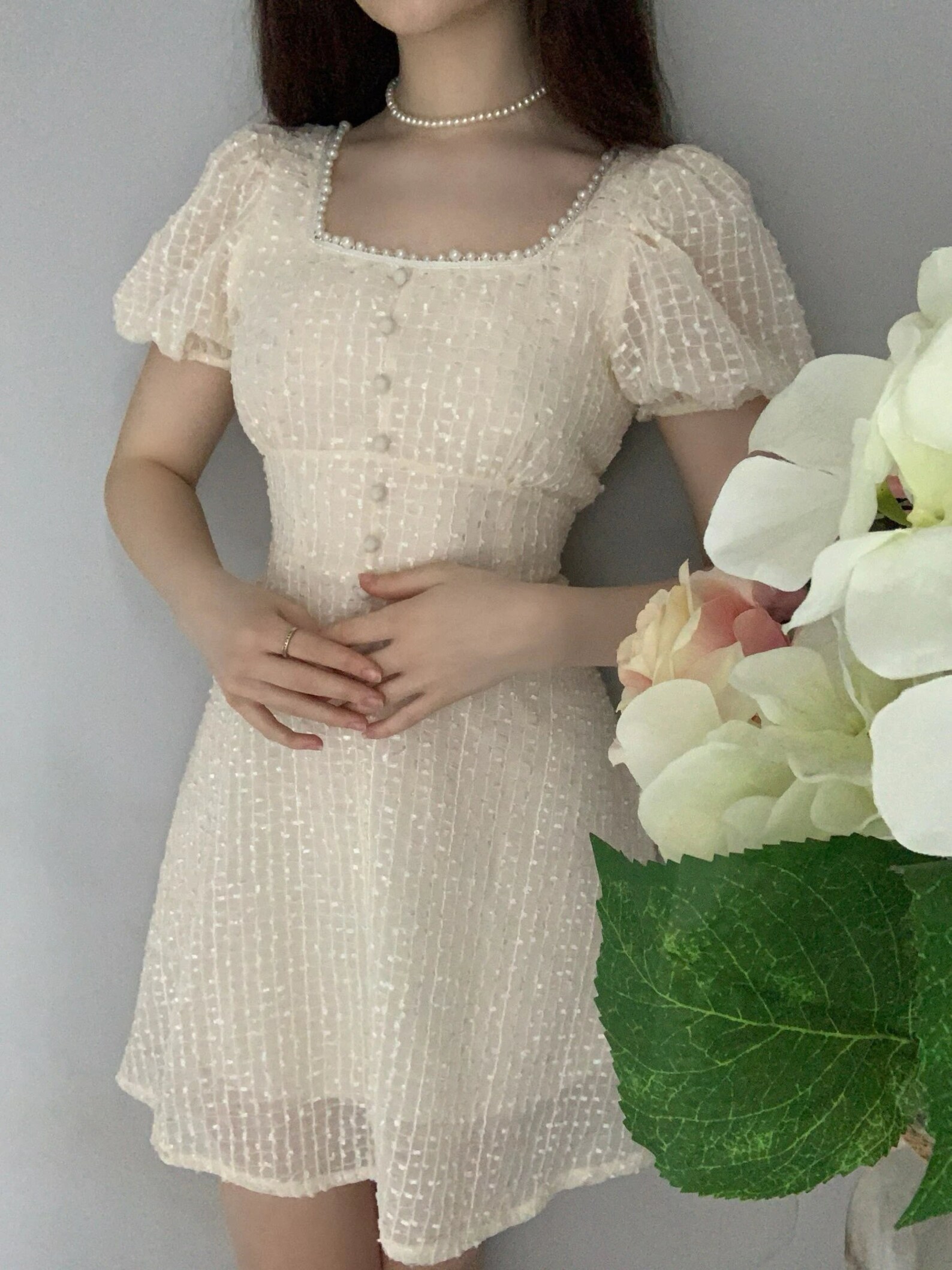 Chiffon Embroidery Dress Etsy