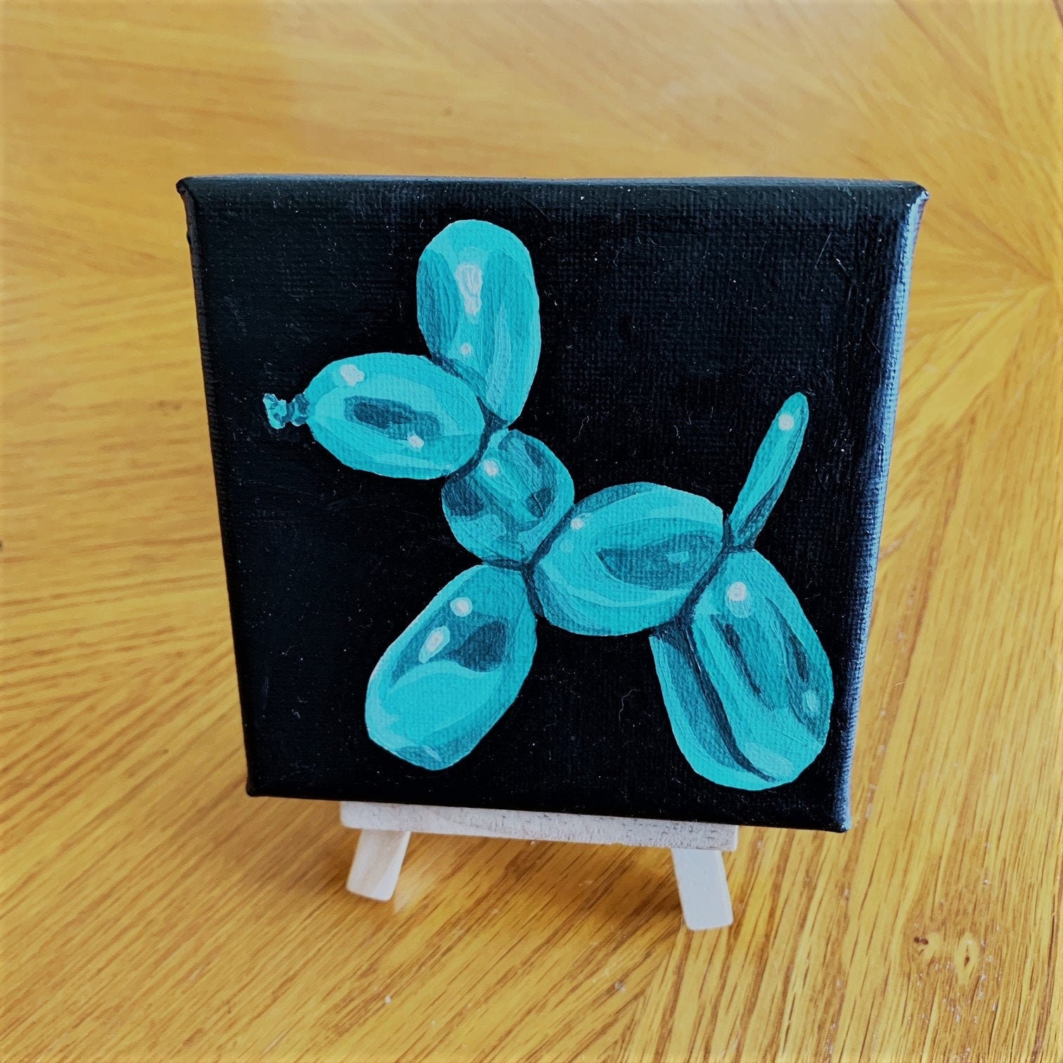 Mini Leinwand kleine Leinwand mit Staffelei blau Ballon Etsy