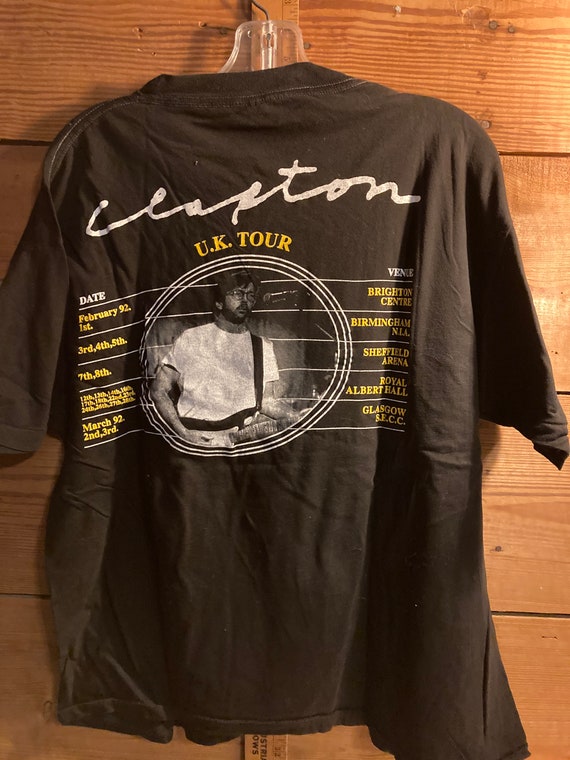 Vintage 1992 Eric Clapton UK Tour T-Shirt - image 1