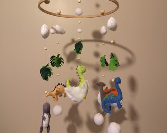 Original and decorative handmade baby mobile theme Dinosaurs