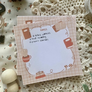 Little Things Illustrated Notepad | Cozy Tear-Off Memo Pad | Autumn Notepad | Cottagecore Fall To-Do List