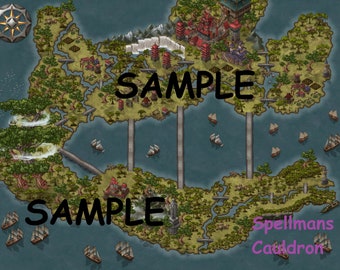 Custom Battle Maps | High Detail | Digital Download | TTRPG | DND