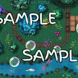 La nature au-delà de la lumière des sorcières | Cartes de bataille personnalisées | Détails élevés | Téléchargement numérique | TTRPG | MDN